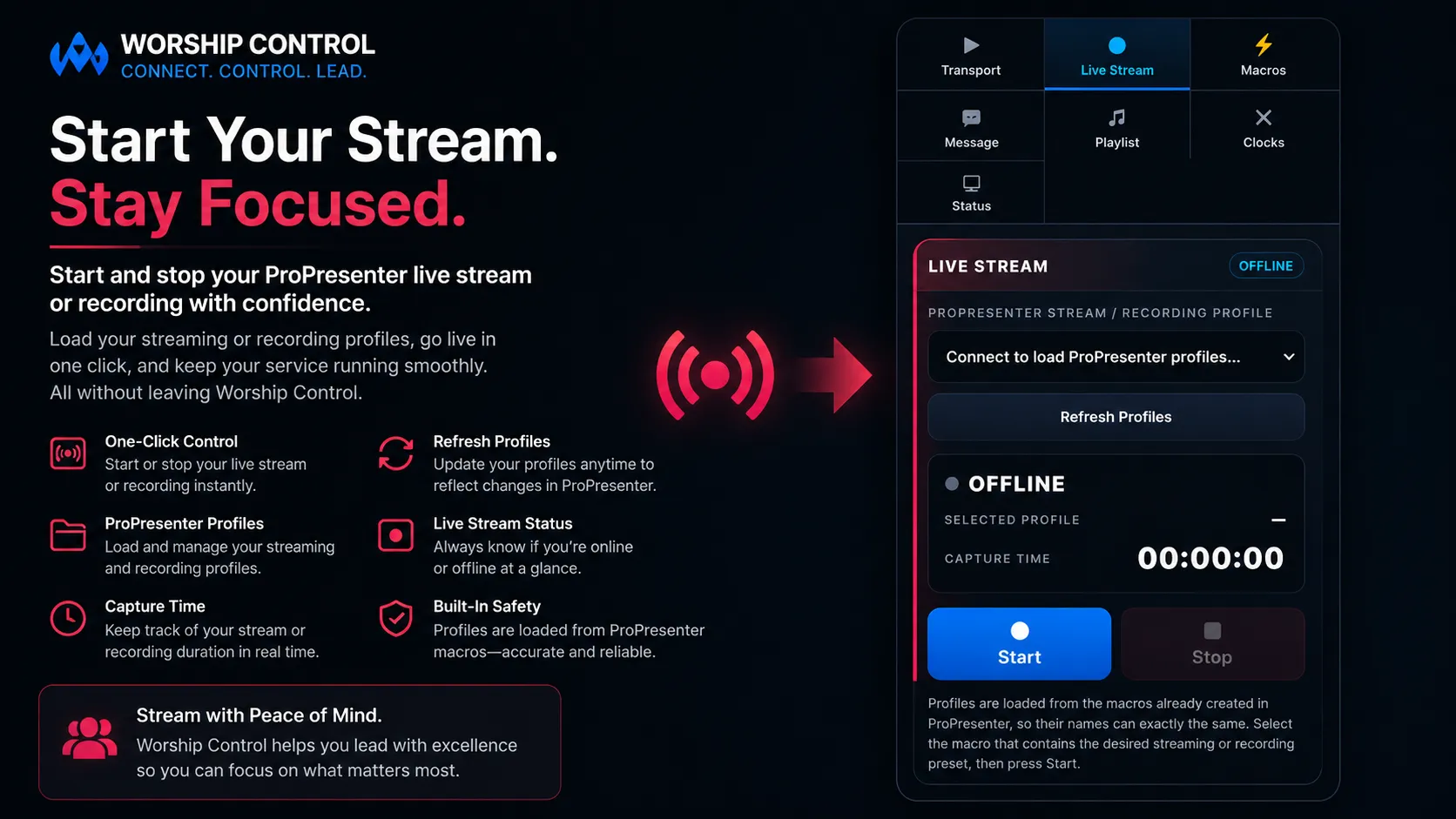 Live stream controls